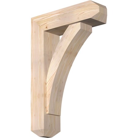 Ekena Millwork Thorton Craftsman Smooth Bracket w/ Offset Brace, Douglas Fir, 7 1/2"W x 26"D x 38"H BKT0806X26X38THR04SDF